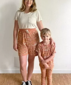 North Of West River Snake Rainbow Sweat Short - Sunset