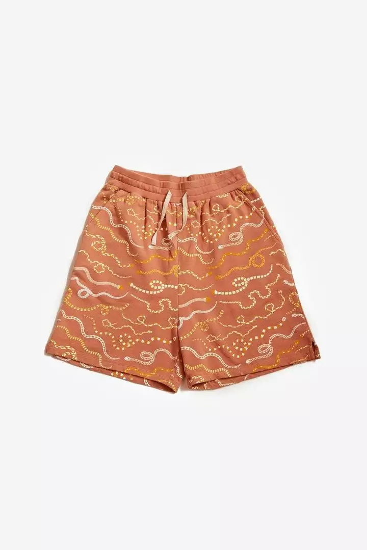 North Of West River Snake Rainbow Sweat Short - Sunset 2 North Of West River Snake Rainbow Sweat Short - Sunset