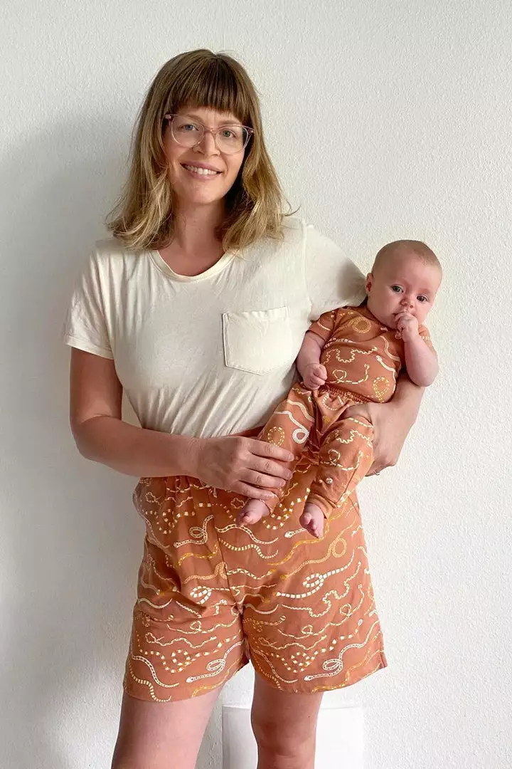 North Of West River Snake Rainbow Sweat Short - Sunset 3 North Of West River Snake Rainbow Sweat Short - Sunset