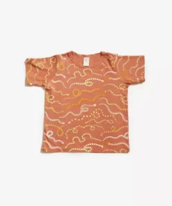North Of West Sale Kids' Snake Rainbow Tee - Sunset
