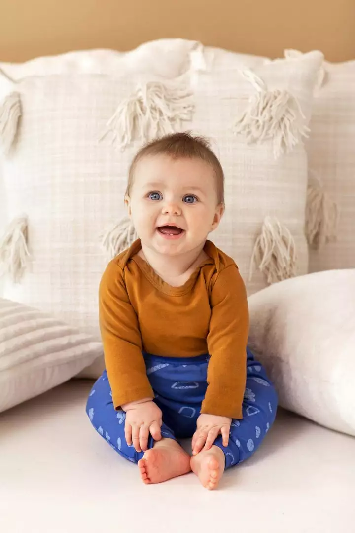 North Of West Baby's Squiggles Harem Pants - Azure 4 North Of West Baby's Squiggles Harem Pants - Azure