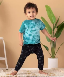 North Of West Sale Baby's Squiggles Harem Pants - Black