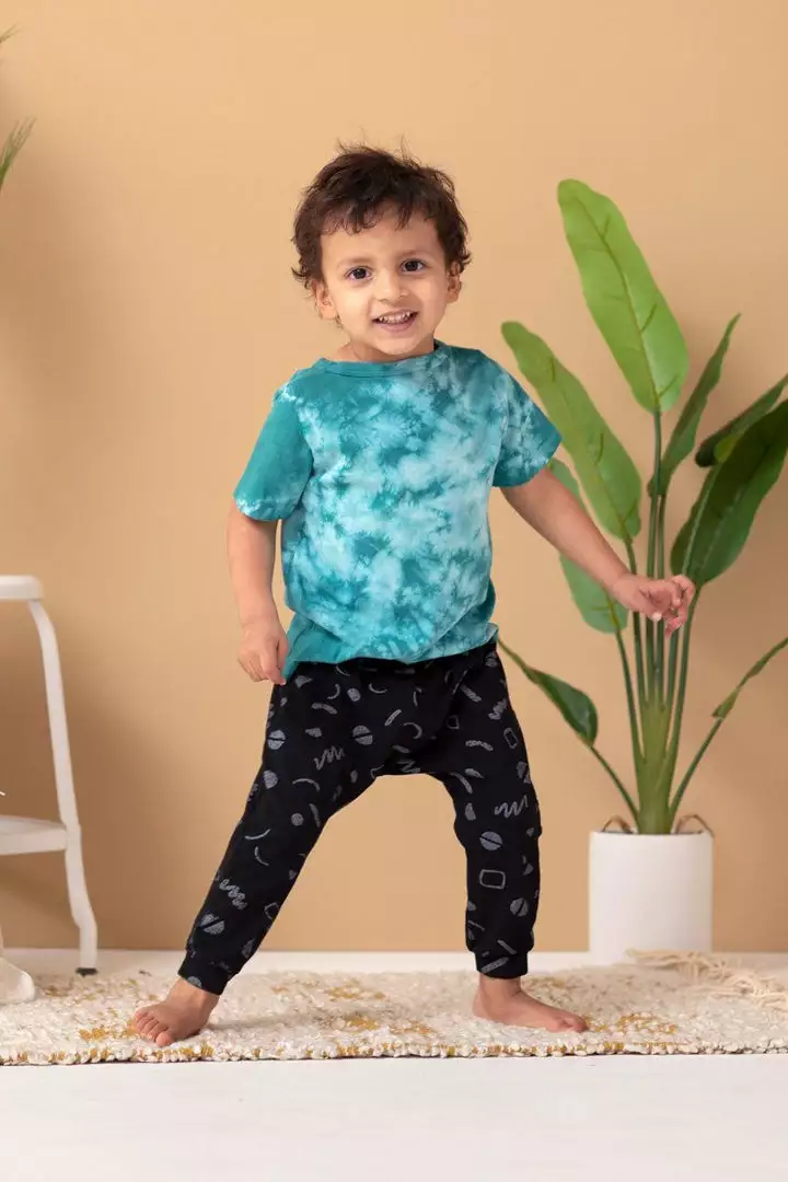 North Of West Sale Baby's Squiggles Harem Pants - Black 2 North Of West Sale Baby's Squiggles Harem Pants - Black