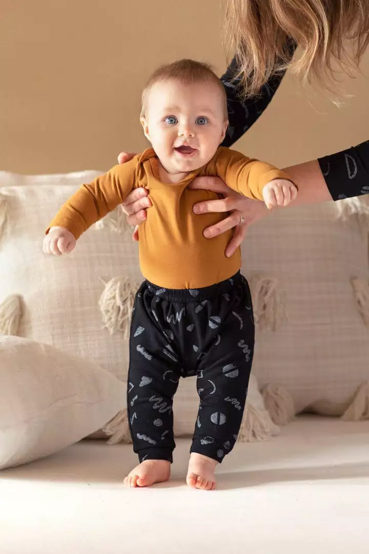 North Of West Sale Baby's Squiggles Harem Pants - Black 1 North Of West Sale Baby's Squiggles Harem Pants - Black