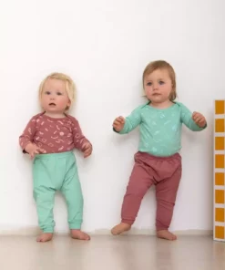 North Of West Sale Baby's Squiggles Long Sleeve Onesie - Mulberry