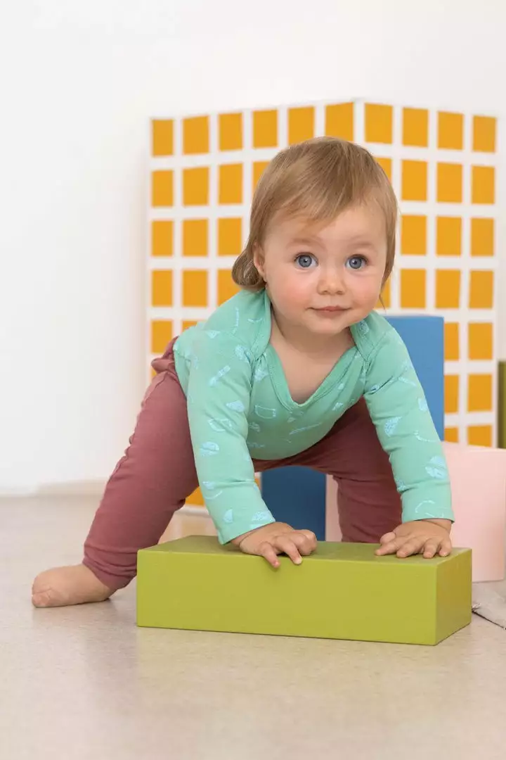 North Of West Baby's Squiggles Long Sleeve Onesie - Seafoam 3 North Of West Baby's Squiggles Long Sleeve Onesie - Seafoam