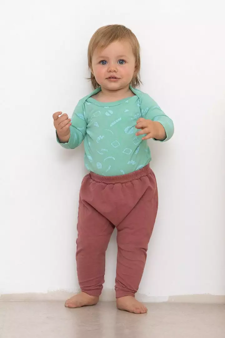 North Of West Baby's Squiggles Long Sleeve Onesie - Seafoam 4 North Of West Baby's Squiggles Long Sleeve Onesie - Seafoam