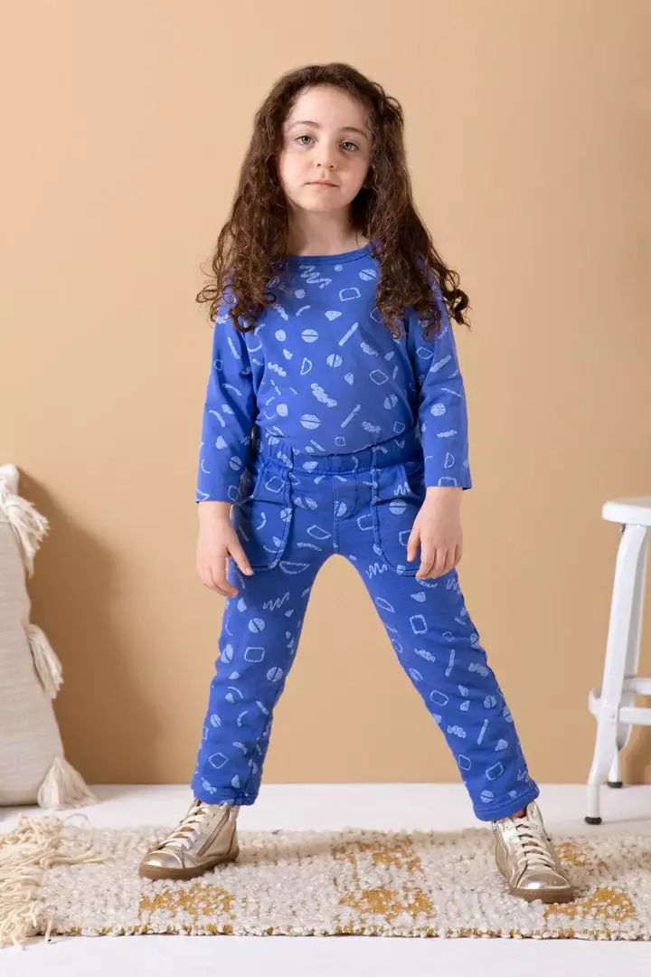 North Of West Kids' Squiggles Traveler Sweatpants - Azure Sale 1 North Of West Kids' Squiggles Traveler Sweatpants - Azure Sale