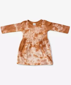 North Of West Kids' Tie Dye Long Sleeve Dress - Amber