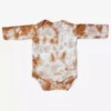North Of West Sale Baby's Tie Dye Long Sleeve Onesie - Amber