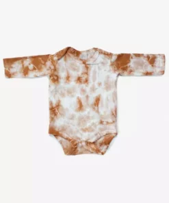 North Of West Sale Baby's Tie Dye Long Sleeve Onesie - Amber
