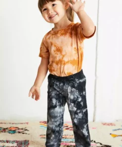 North Of West Sale Kids' Traveler Upcycled Tie Dye Jeans - Black