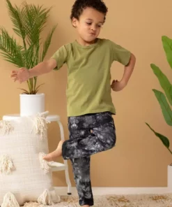 North Of West Sale Kids' Traveler Upcycled Tie Dye Jeans - Black