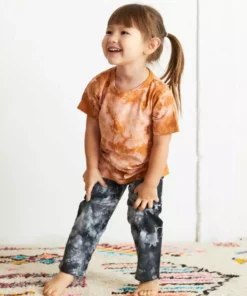 North Of West Sale Kids' Traveler Upcycled Tie Dye Jeans - Black