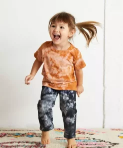 North Of West Sale Kids' Traveler Upcycled Tie Dye Jeans - Black