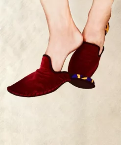 ONE432 Upcycled Velvet Unisex Slippers - Begum Scarlet Best Sellers