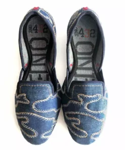 ONE432 Women's Camou Recycled Jutti Loafer - Denim
