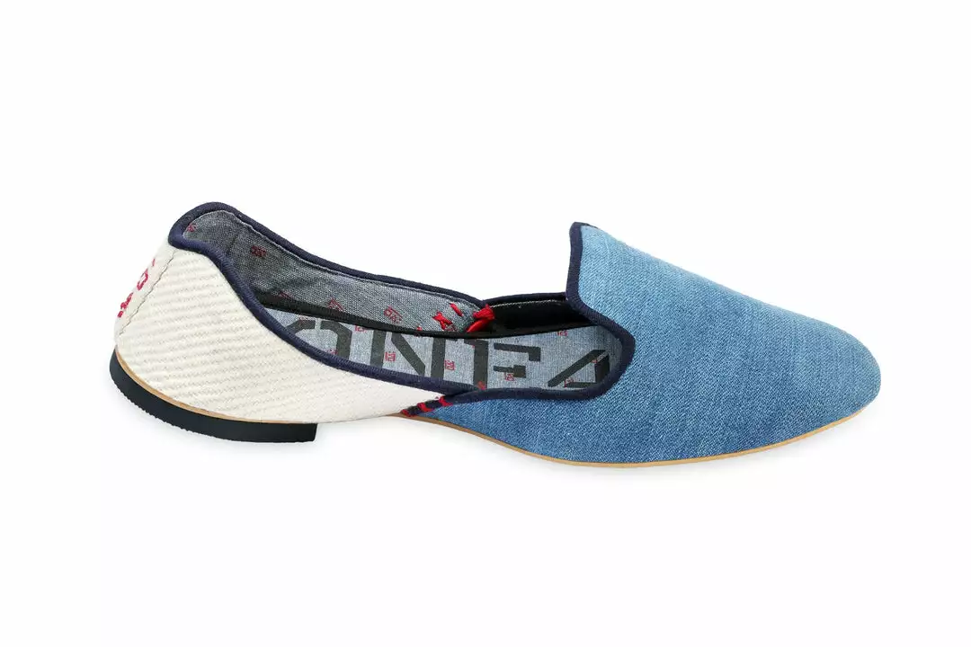 ONE432 Women's Recycled Jutti Loafer - Courtney Denim Shoes 1 ONE432 Women's Recycled Jutti Loafer - Courtney Denim Shoes