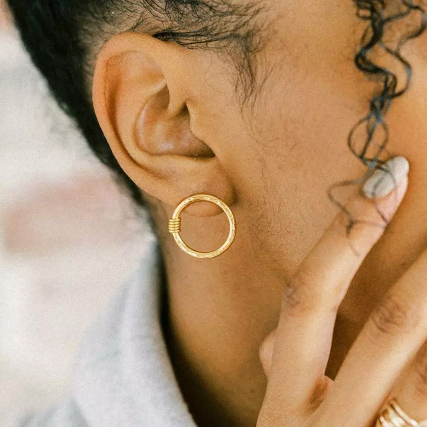 Sara Patino Jewelry Be Open Recycled Gold Earrings 2 Sara Patino Jewelry Be Open Recycled Gold Earrings