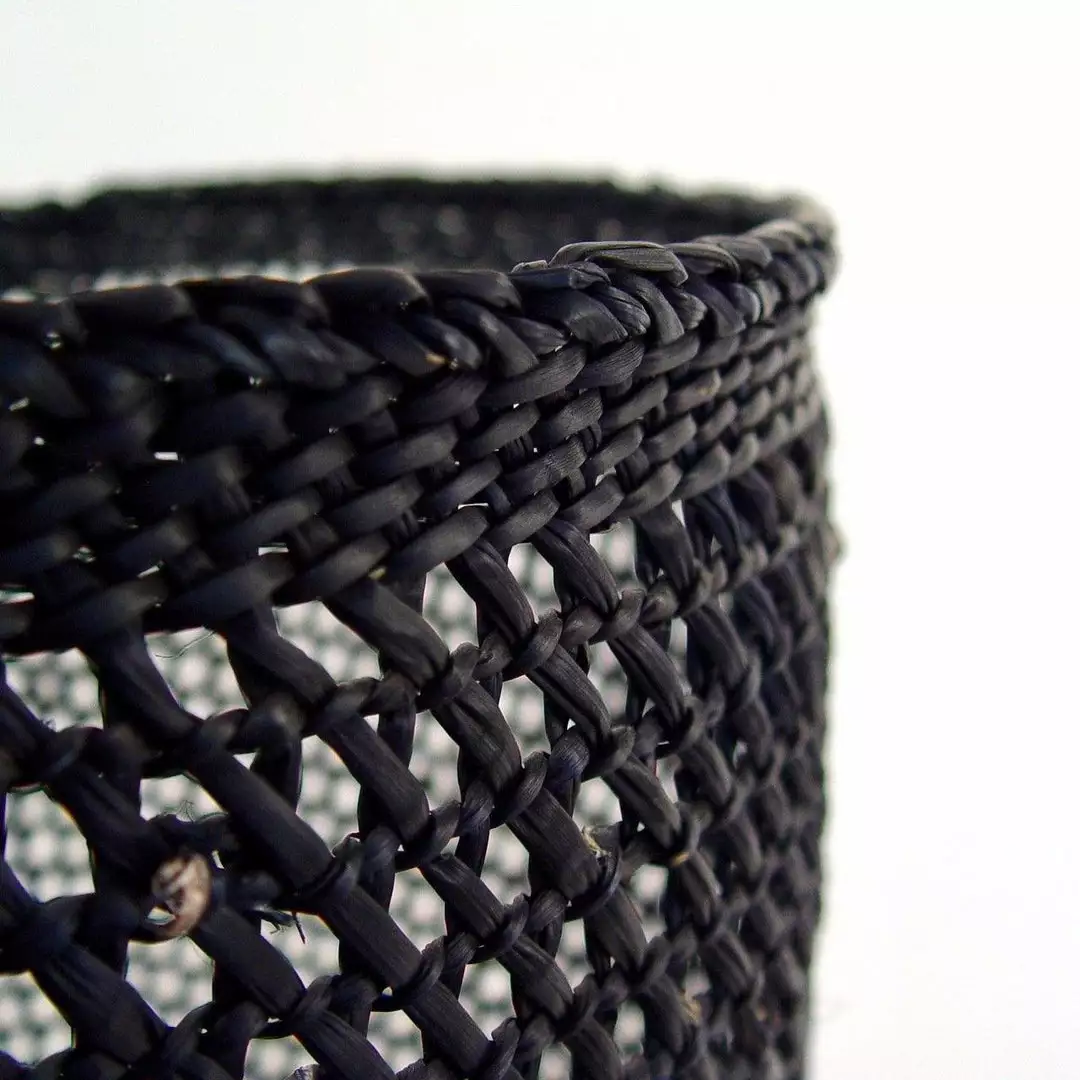 Mbare Open Weave Iringa Baskets - Black 3 Mbare Open Weave Iringa Baskets - Black