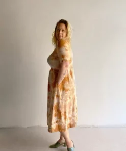 North Of West Flora Tie Dye Dress - Amber
