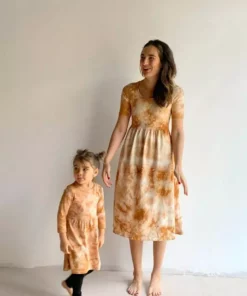 North Of West Flora Tie Dye Dress - Amber