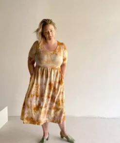 North Of West Flora Tie Dye Dress - Amber