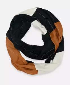 Anchal Accessories Stripe Infinity Scarf - Camel