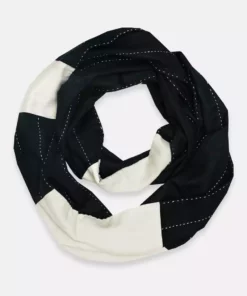 Anchal Stripe Infinity Scarf - Charcoal