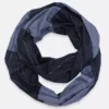Anchal Stripe Infinity Scarf - Navy Accessories