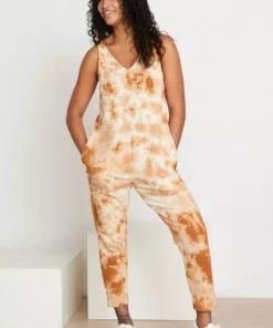 North Of West Parker Tie Dye Jumpsuit - Amber Sale
