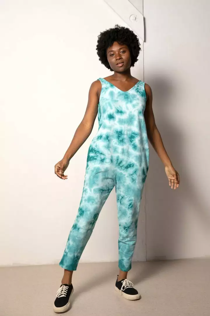 North Of West Parker Tie Dye Jumpsuit - Atlantic 5 North Of West Parker Tie Dye Jumpsuit - Atlantic