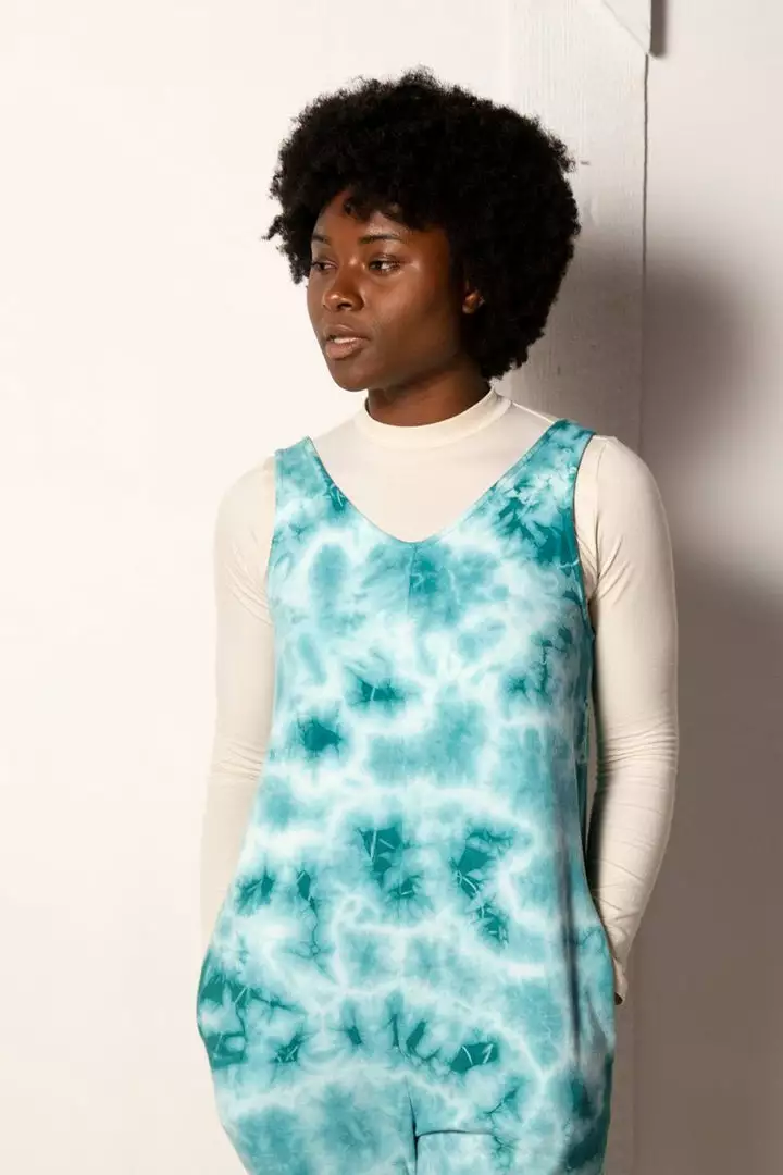 North Of West Parker Tie Dye Jumpsuit - Atlantic 6 North Of West Parker Tie Dye Jumpsuit - Atlantic