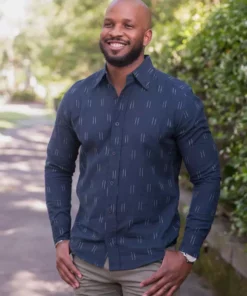 Passion Lilie Men's Admiral Ikat Button Down Shirt