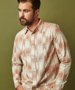 Passion Lilie Men's Banded Stripes Button Down Shirt