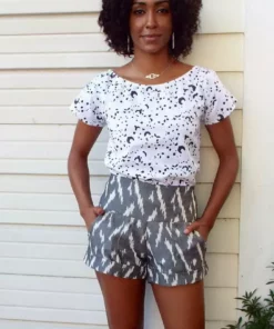 Passion Lilie Black Driftwood Shorts Clothing