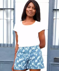 Passion Lilie Blue Lagoon Ikat Shorts