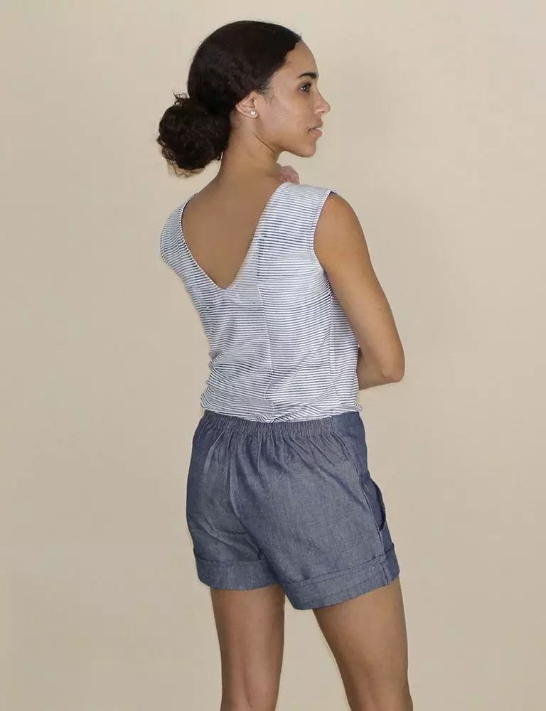 Passion Lilie Best Sellers Chambray Ikat Shorts 2 Passion Lilie Best Sellers Chambray Ikat Shorts