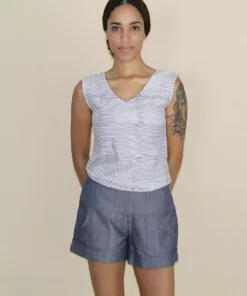 Passion Lilie Best Sellers Chambray Ikat Shorts