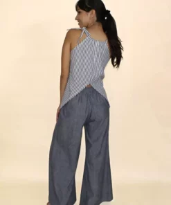 Passion Lilie Chambray Ikat Pants Clothing