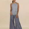 Passion Lilie Chambray Ikat Pants Clothing