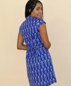 Passion Lilie Cobalt Blue Button-Up Dress