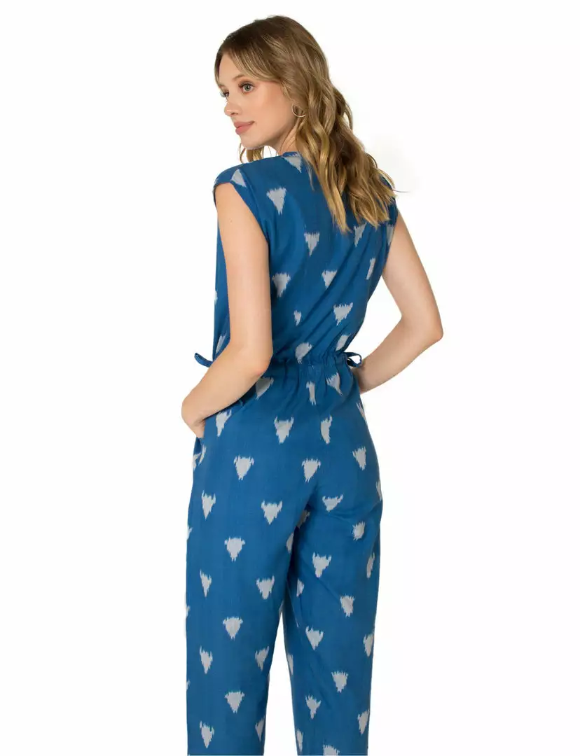 Passion Lilie Cobalt Ikat Jumpsuit 5 Passion Lilie Cobalt Ikat Jumpsuit