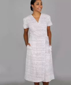 Passion Lilie Clothing Geo Mauve Jersey Wrap Dress