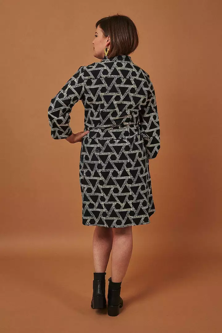 Passion Lilie Geometric Button-Up Dress Fair Trade 2 Passion Lilie Geometric Button-Up Dress Fair Trade