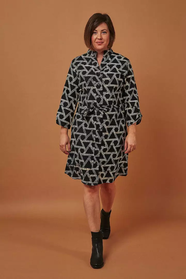 Passion Lilie Geometric Button-Up Dress Fair Trade 4 Passion Lilie Geometric Button-Up Dress Fair Trade