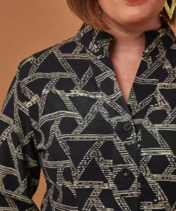 Passion Lilie Geometric Button-Up Dress Fair Trade 6 Passion Lilie Geometric Button-Up Dress Fair Trade