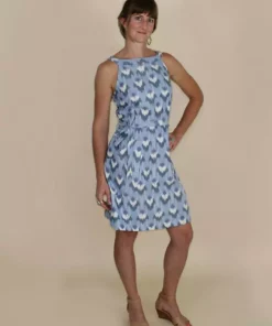 Passion Lilie Ikat Flowers Shift Dress Clothing