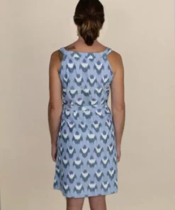 Passion Lilie Ikat Flowers Shift Dress Clothing