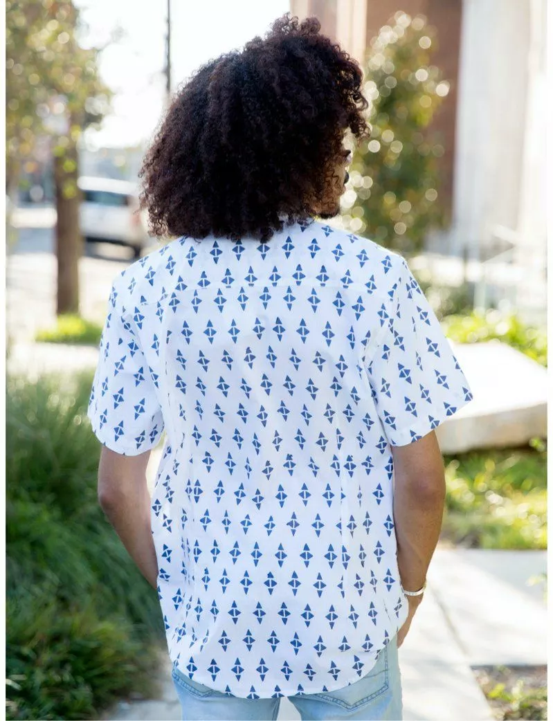 Passion Lilie Men's Jackson Ikat Button Down Shirt 2 Passion Lilie Men's Jackson Ikat Button Down Shirt